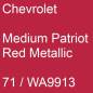 Preview: Chevrolet, Medium Patriot Red Metallic, 71 / WA9913.